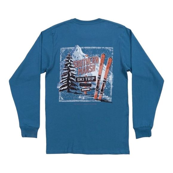Southern Marsh Other - Southern Marsh Ski Trip Tee - Long Sleeve Large Blue Slate